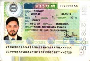 norway tourist visa from bangladesh