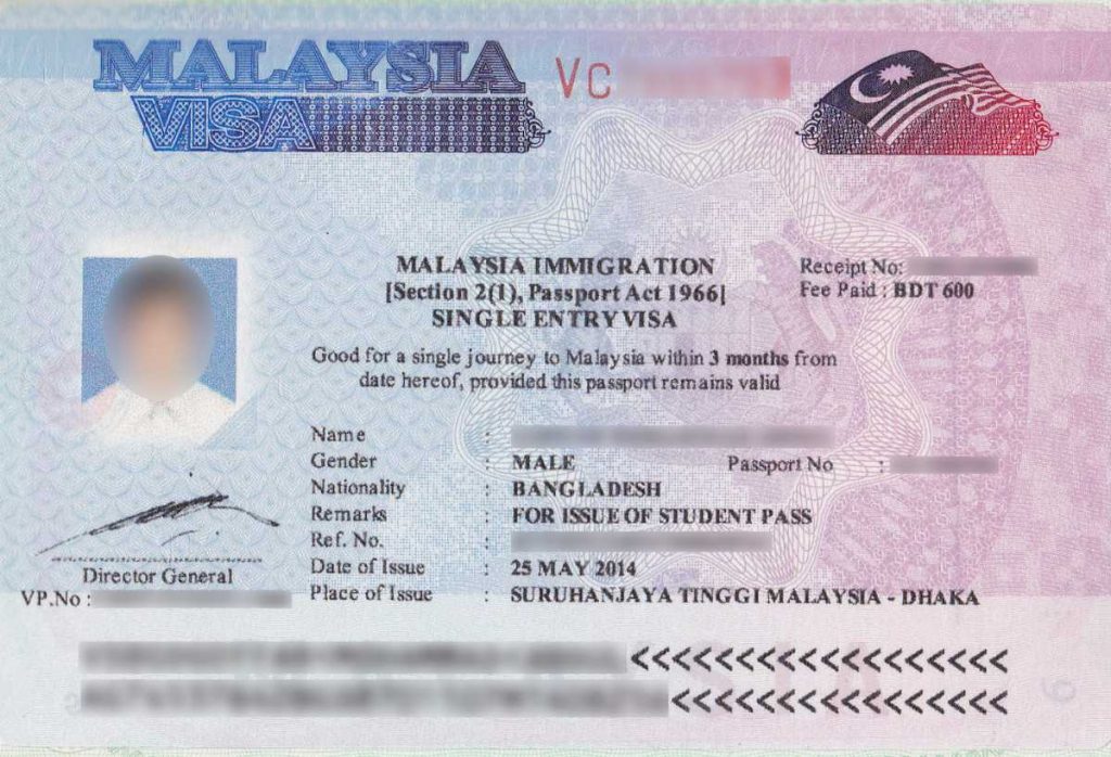 malaysia visit visa fees